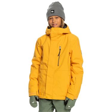  Quiksilver Mission Solid Jk Erkek Çocuk Sarı Snowboard Ceketi