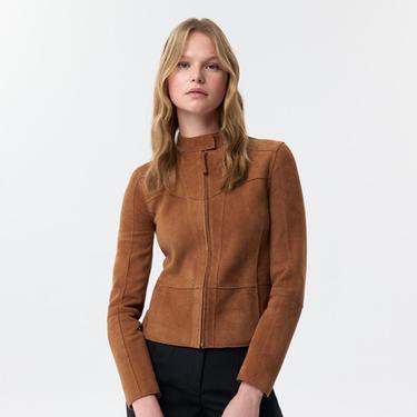 Kadın Taba Süet Ceket