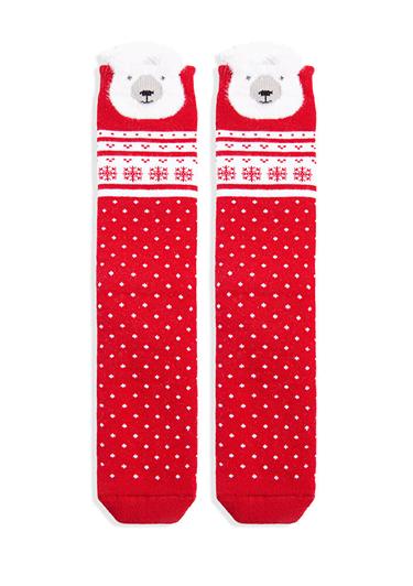  Mavi Yılbaşı Temalı Kırmızı Çorap 1912194-32421