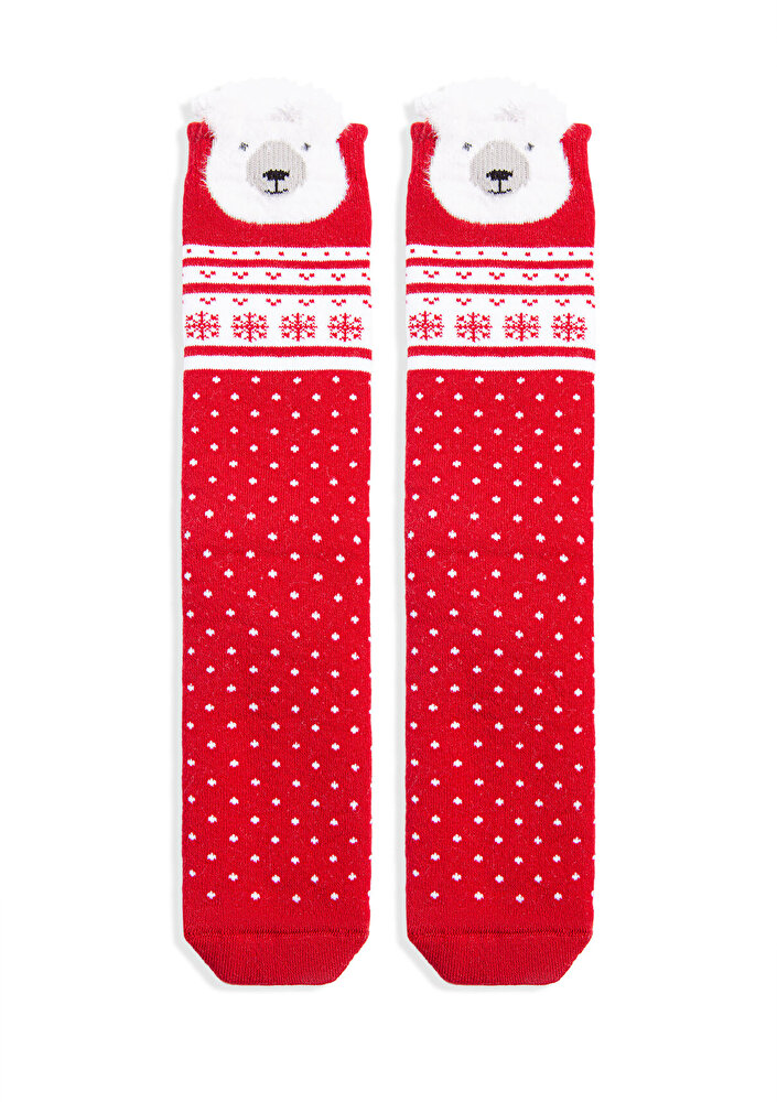  Mavi Yılbaşı Temalı Kırmızı Çorap 1912194-32421