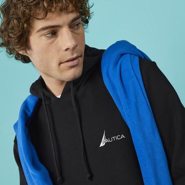  Nautica Erkek Siyah Standart Fit Sweatshirt