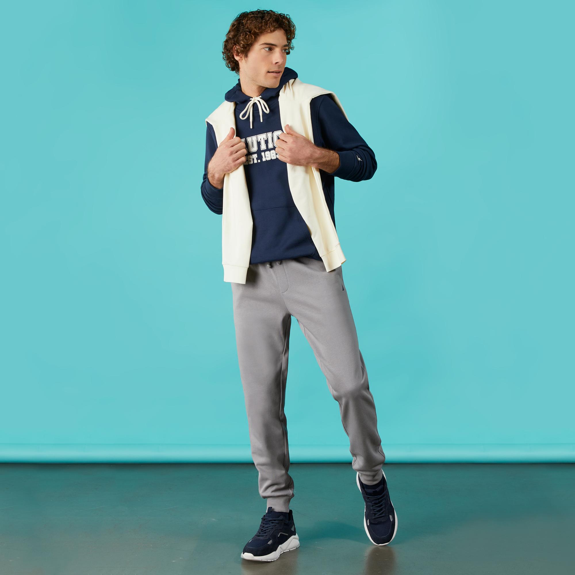 Nautica Erkek Gri Standart Fit Eşofman Altı