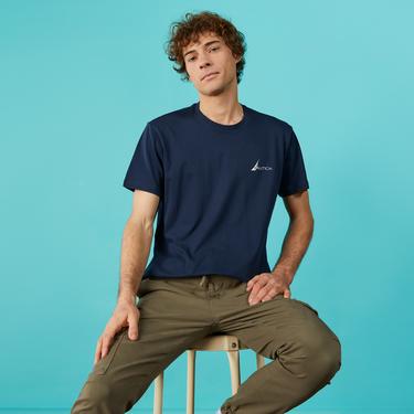  Nautica Erkek Lacivert Standart Fit T-Shirt