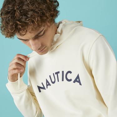  Nautica Erkek Krem Standart Fit Sweatshirt
