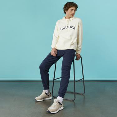  Nautica Erkek Krem Standart Fit Sweatshirt