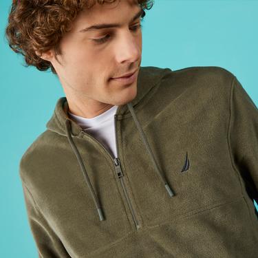  Nautica Erkek Yeşil Standart Fit Uzun Kollu Polar