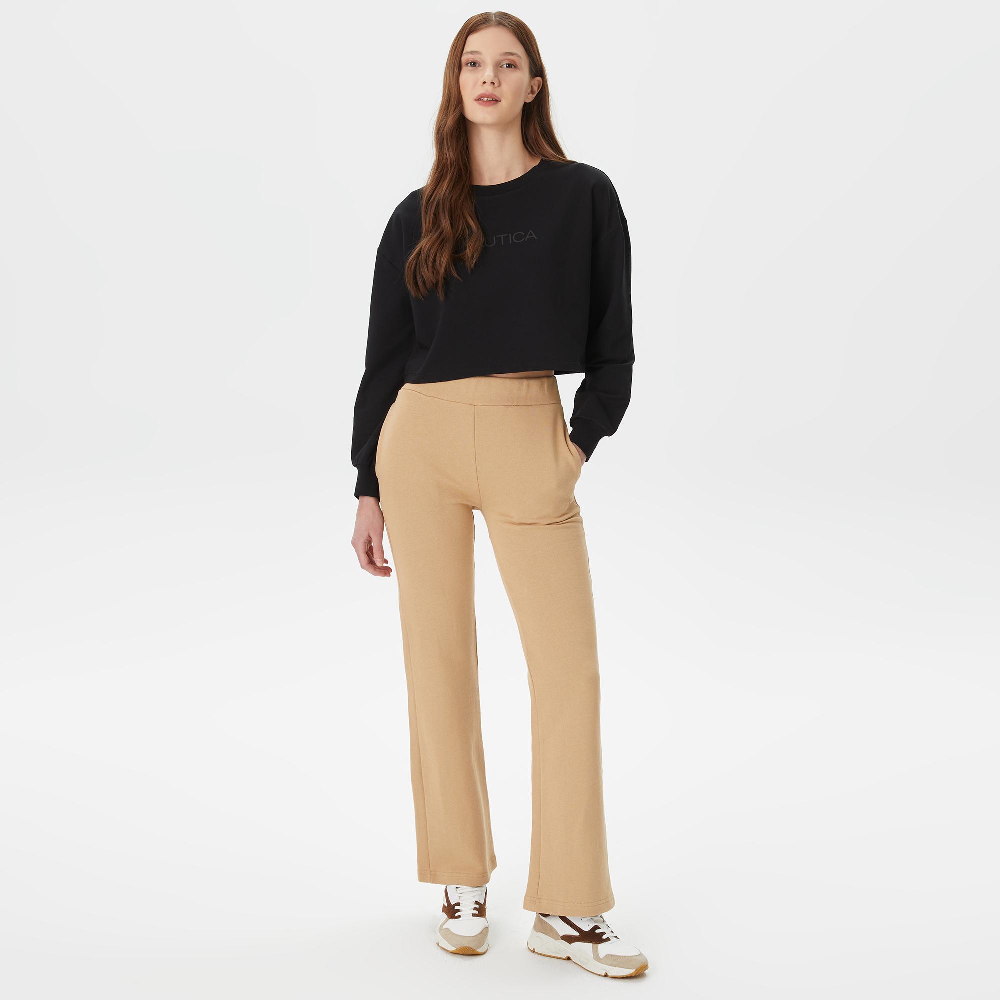 Nautica Kadın Bej Standart Fit Eşofman Altı