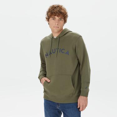  Nautica Erkek Yeşil Standart Fit Sweatshirt