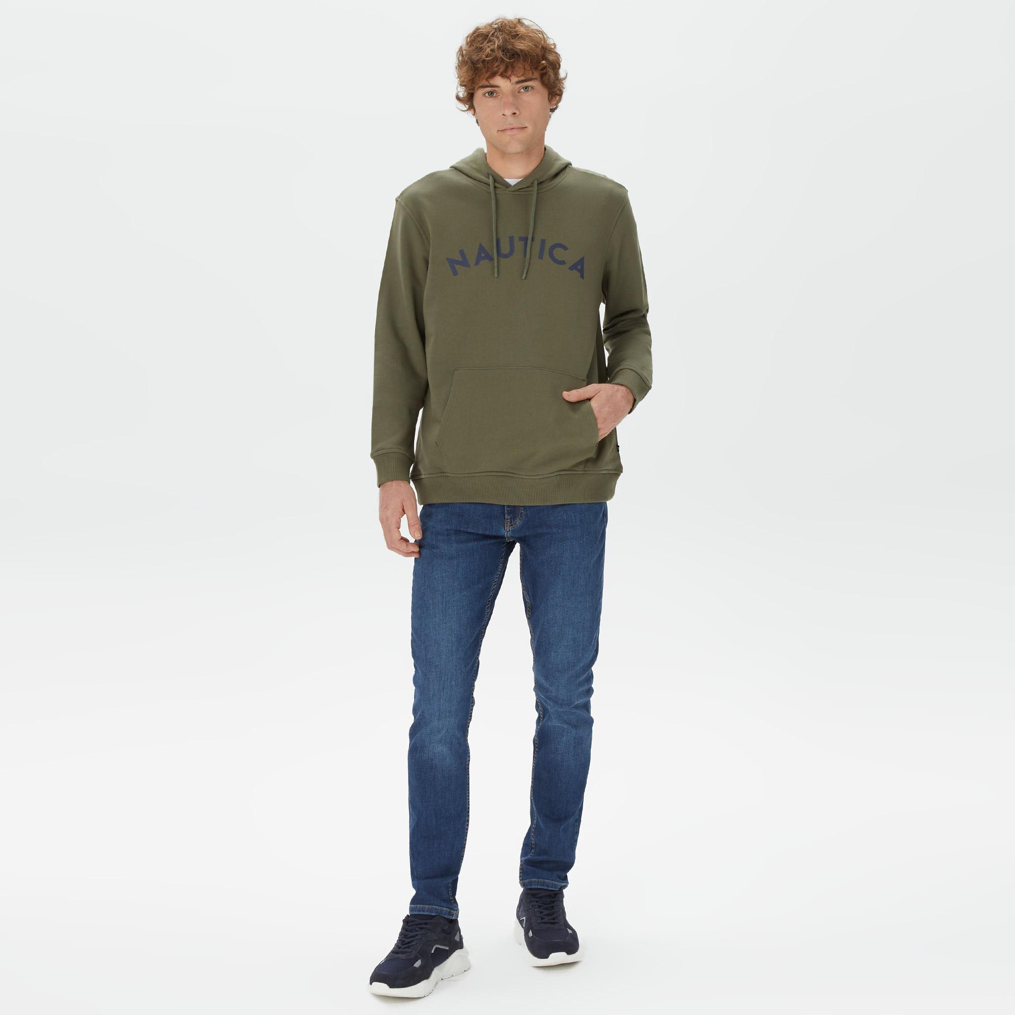 Nautica Erkek Yeşil Standart Fit Sweatshirt