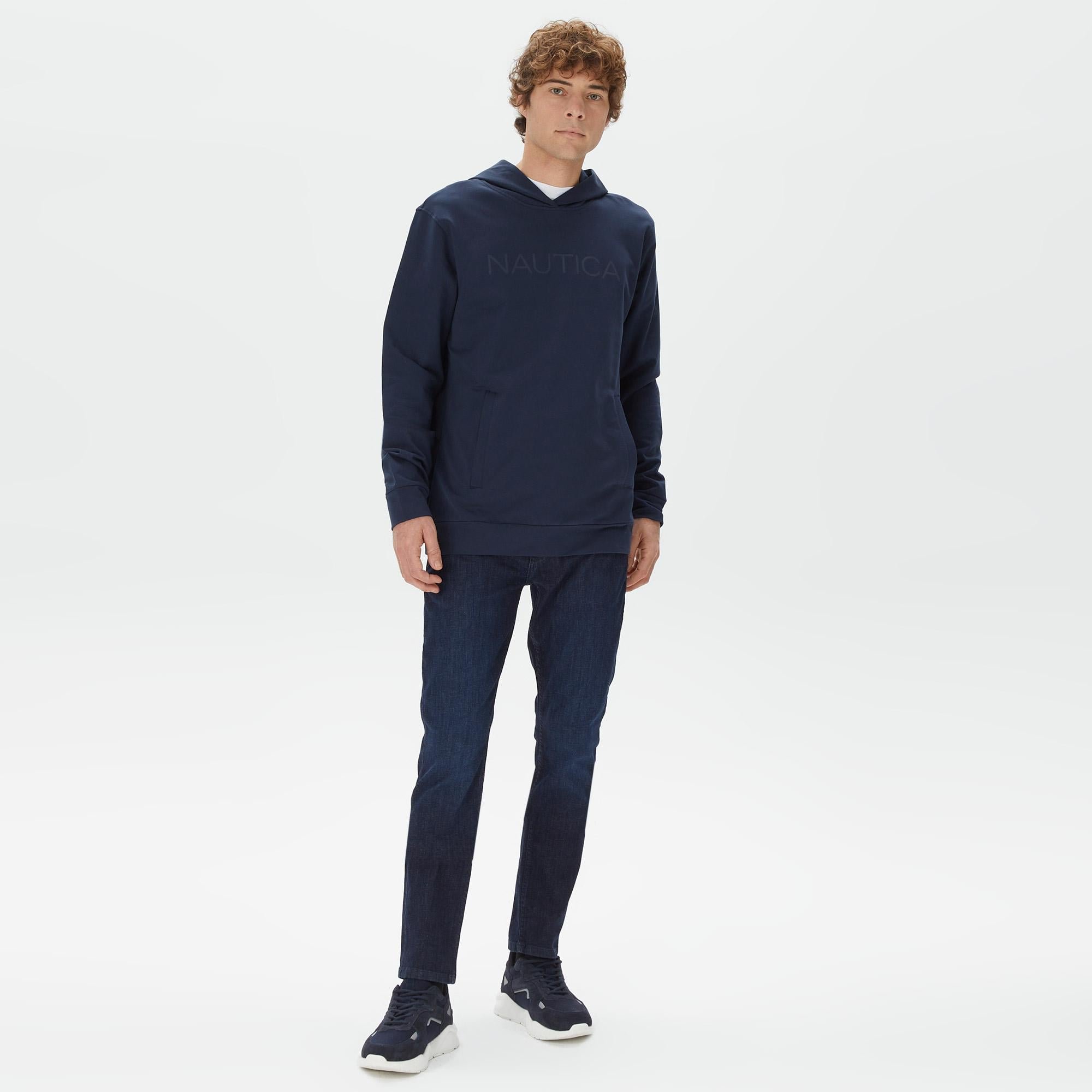 Nautica Erkek Lacivert Standart Fit Sweatshirt