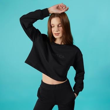 Nautica Kadın Siyah Sweatshirt