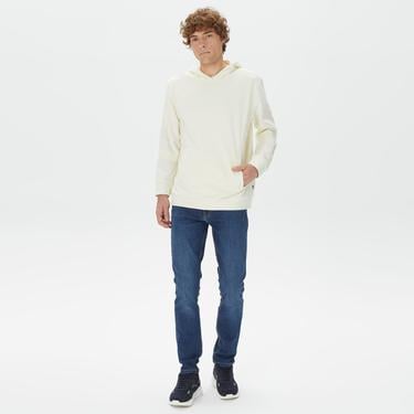  Nautica Erkek Krem Standart Fit Sweatshirt