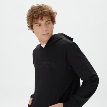  Nautica Erkek Siyah Standart Fit Sweatshirt