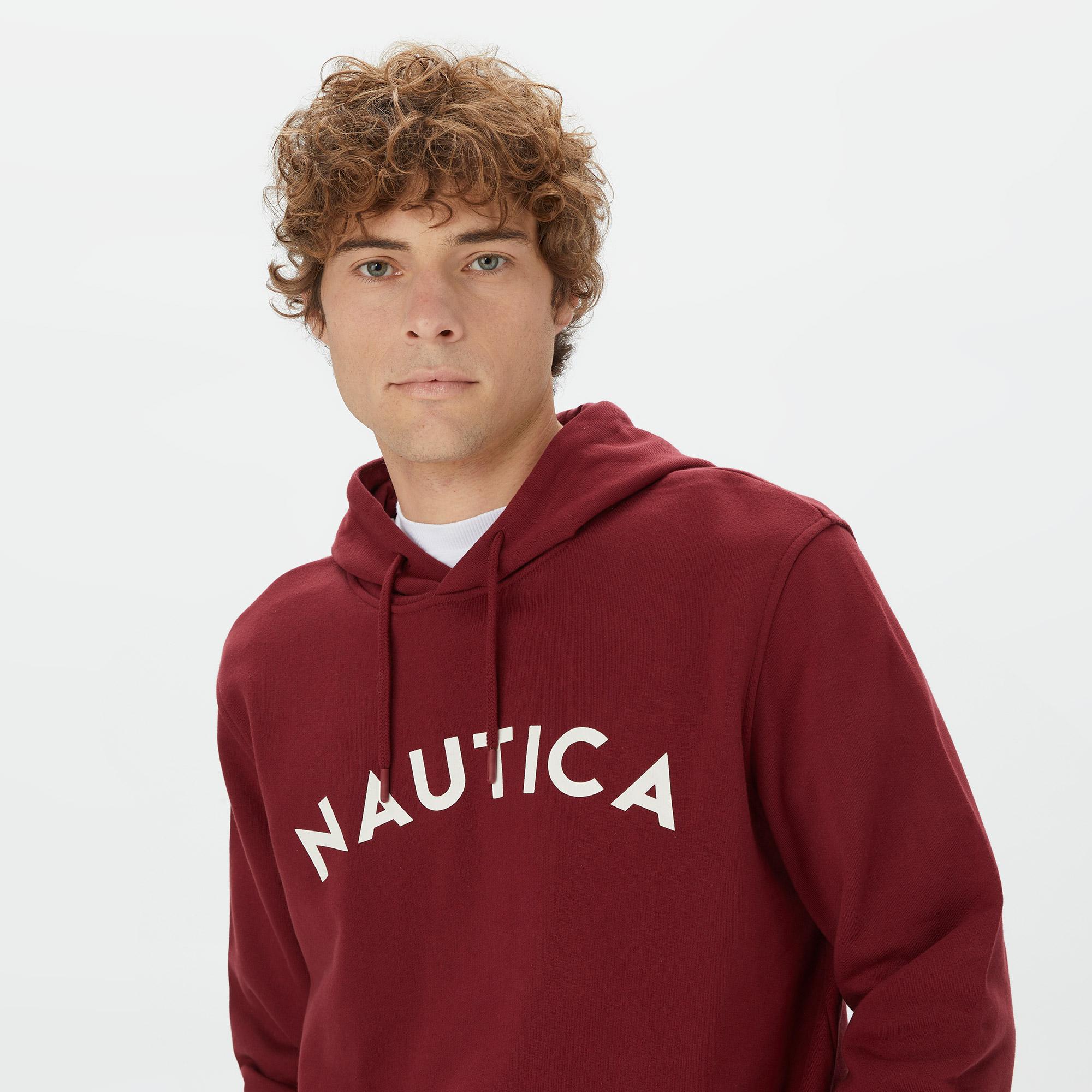 Nautica Erkek Bordo Standart Fit Sweatshirt