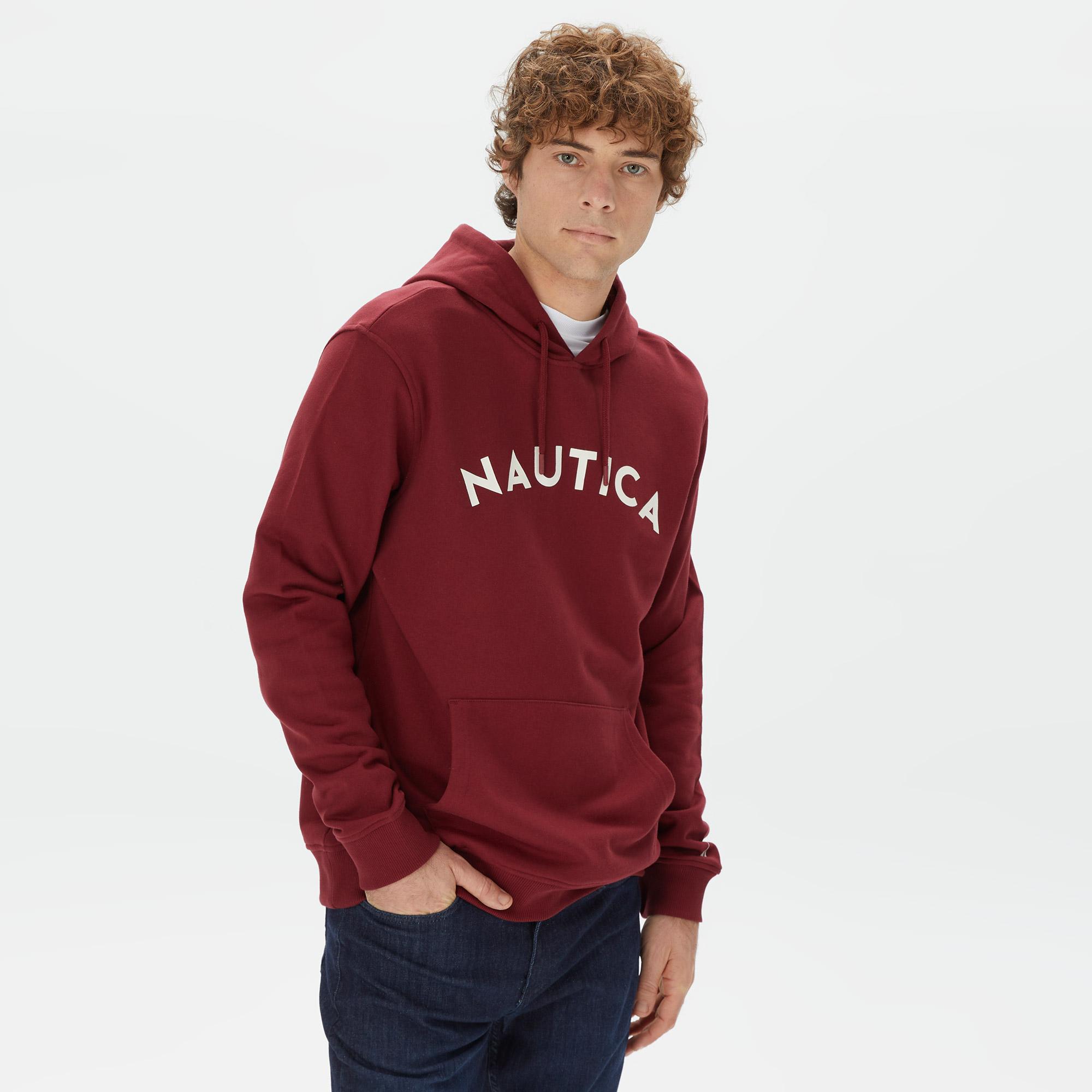 Nautica Erkek Bordo Standart Fit Sweatshirt