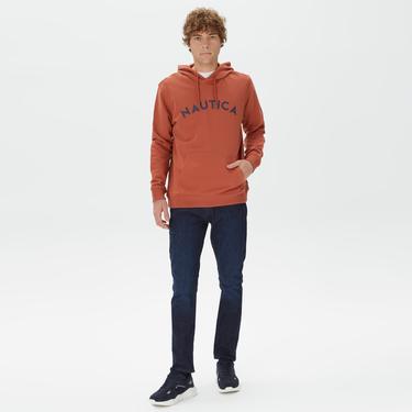  Nautica Erkek Kiremit Standart Fit Sweatshirt