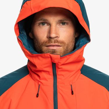  Quiksilver Mission Block Jk Erkek Kırmızı Snowboard Ceketi