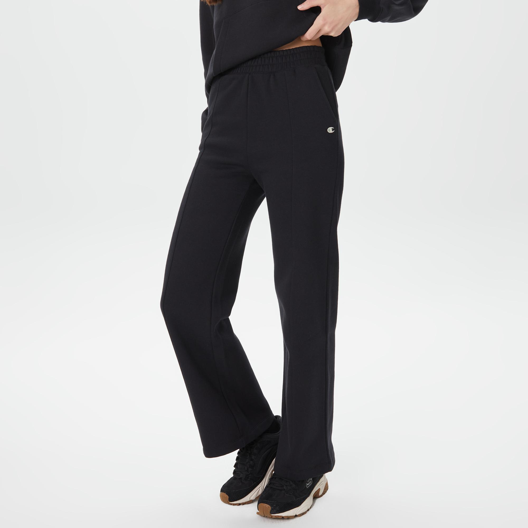 Champion Wide Leg Kadın Siyah Eşofman Altı