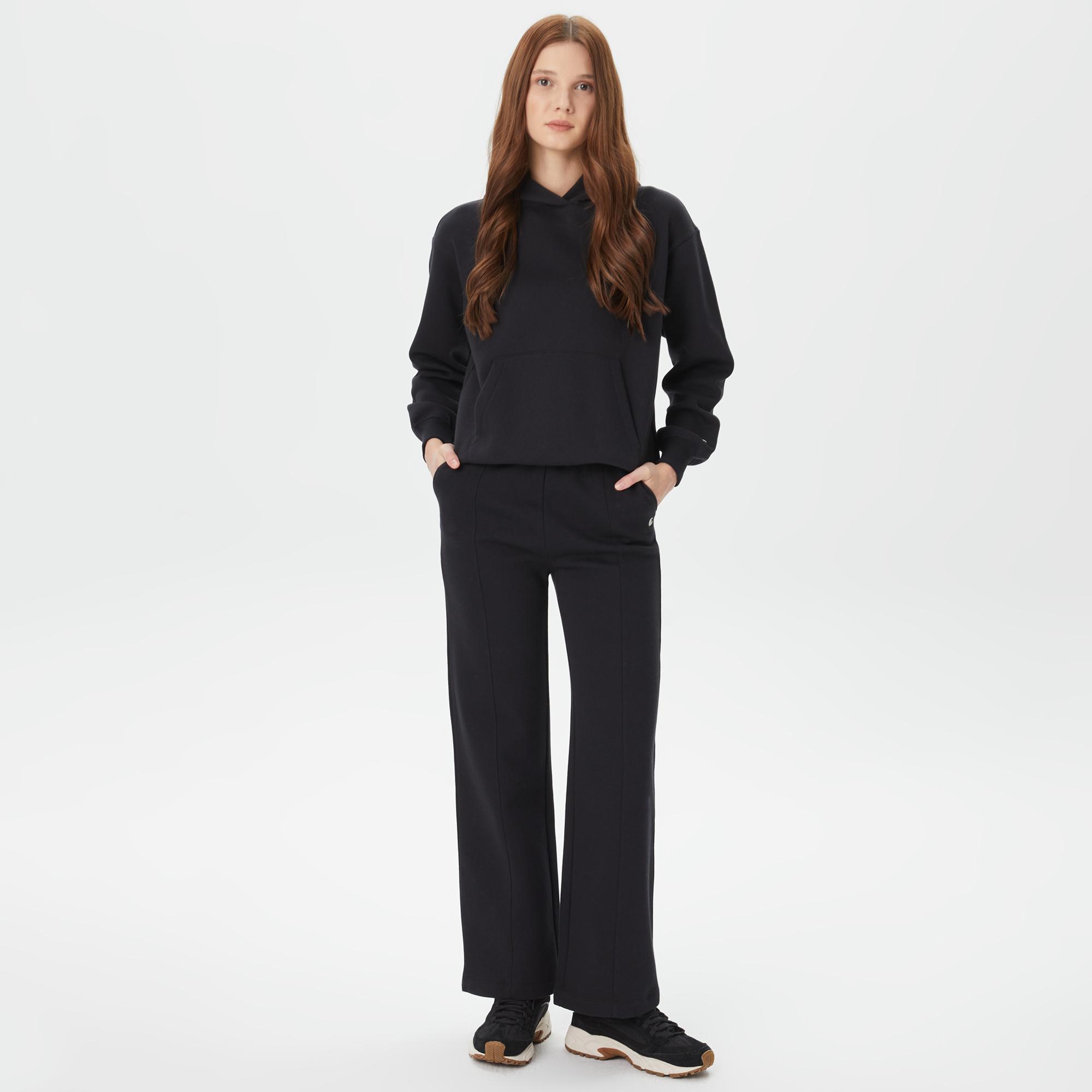 Champion Wide Leg Kadın Siyah Eşofman Altı