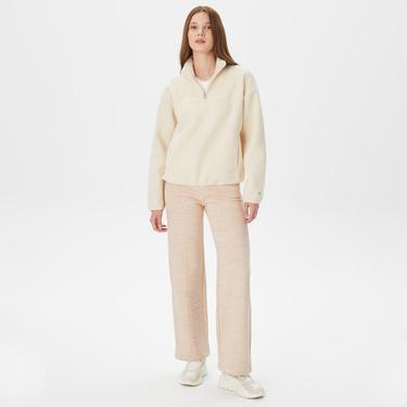  Champion Wide Leg Kadın Krem Rengi Eşofman Altı