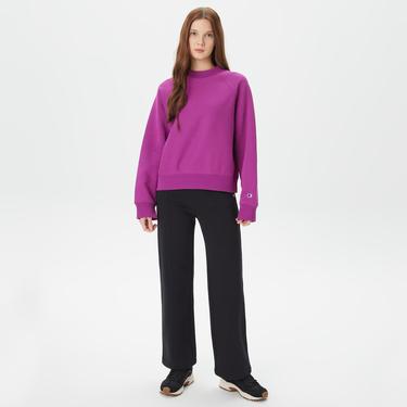  Champion Crewneck Kadın Mor Sweatshirt