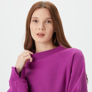  Champion Crewneck Kadın Mor Sweatshirt