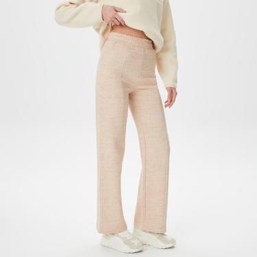  Champion Wide Leg Kadın Krem Rengi Eşofman Altı