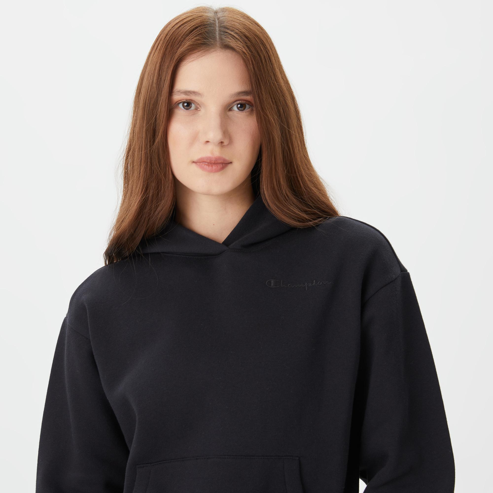 Champion Hooded Kadın Siyah Sweatshirt
