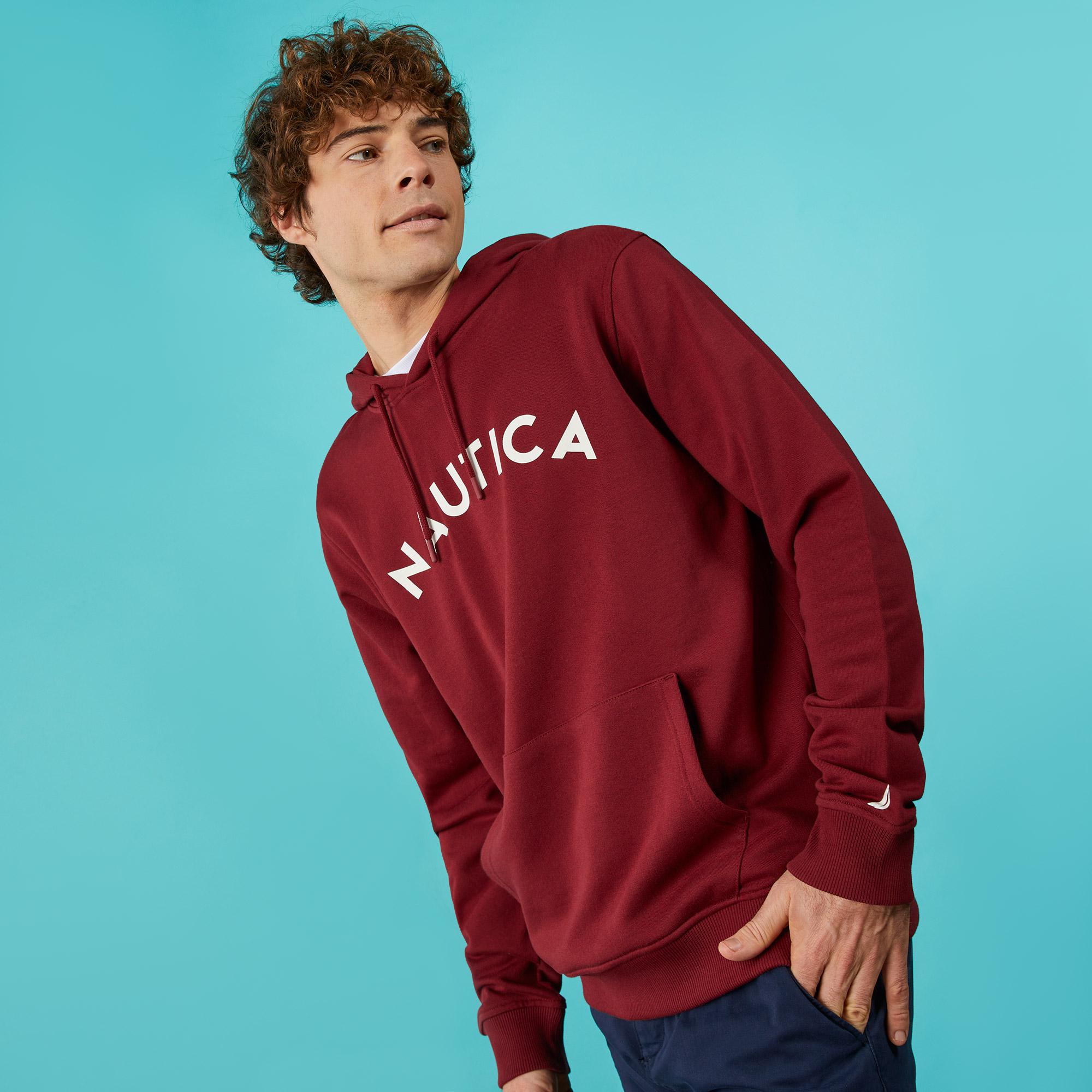 Nautica Erkek Bordo Standart Fit Sweatshirt