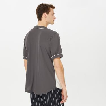  Karl Kani Signature Pinstripe Erkek Gri Gömlek