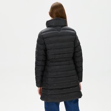  Tommy Hilfiger Mw Padded Global Stripe Coat Kadın Siyah Ceket