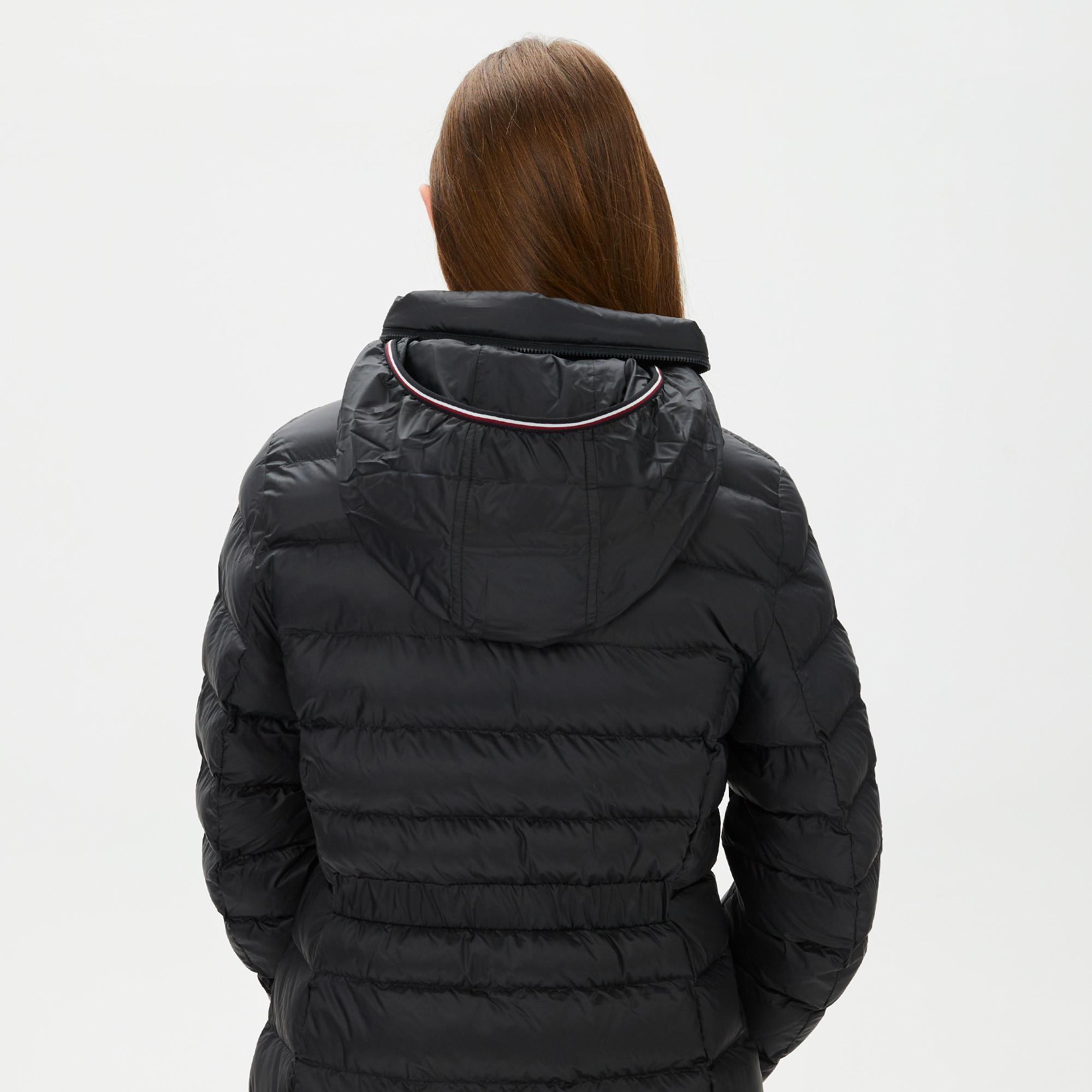 Tommy Hilfiger Mw Padded Global Stripe Coat Kadın Siyah Ceket