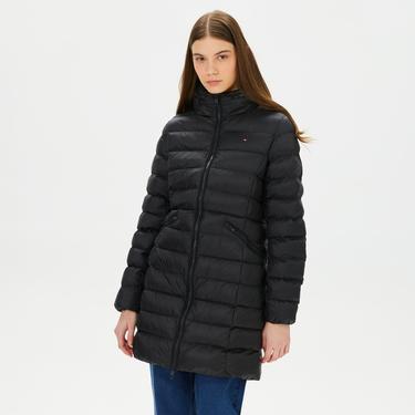 Tommy Hilfiger Mw Padded Global Stripe Coat Kadın Siyah Ceket