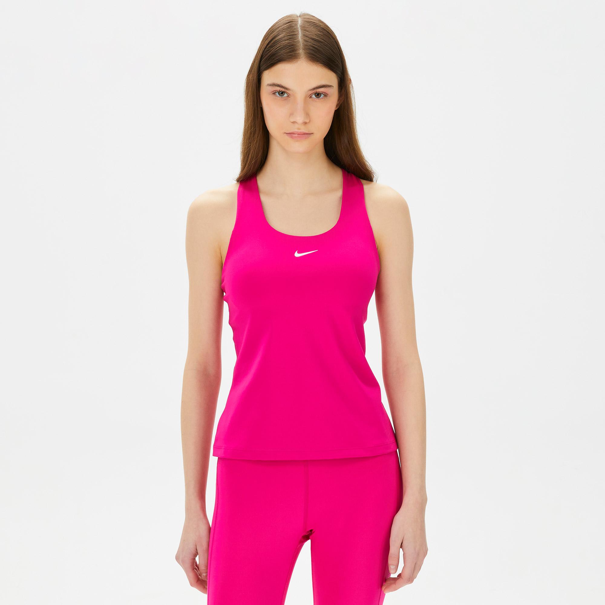 Nike Dri-Fit Swoosh Kadın Pembe Kolsuz T-Shirt