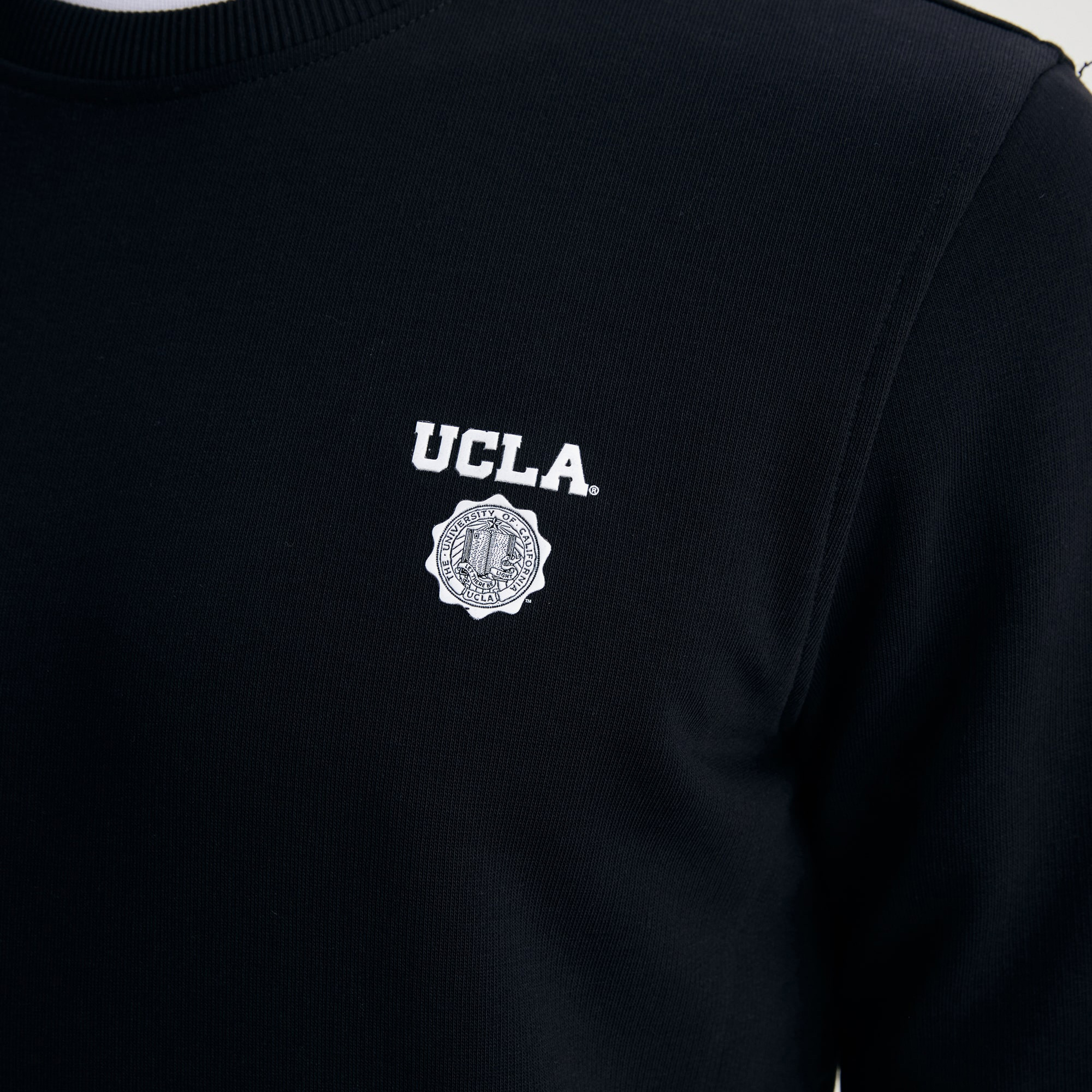  Ucla Valley Erkek Siyah Bisiklet Yaka Sweatshirt