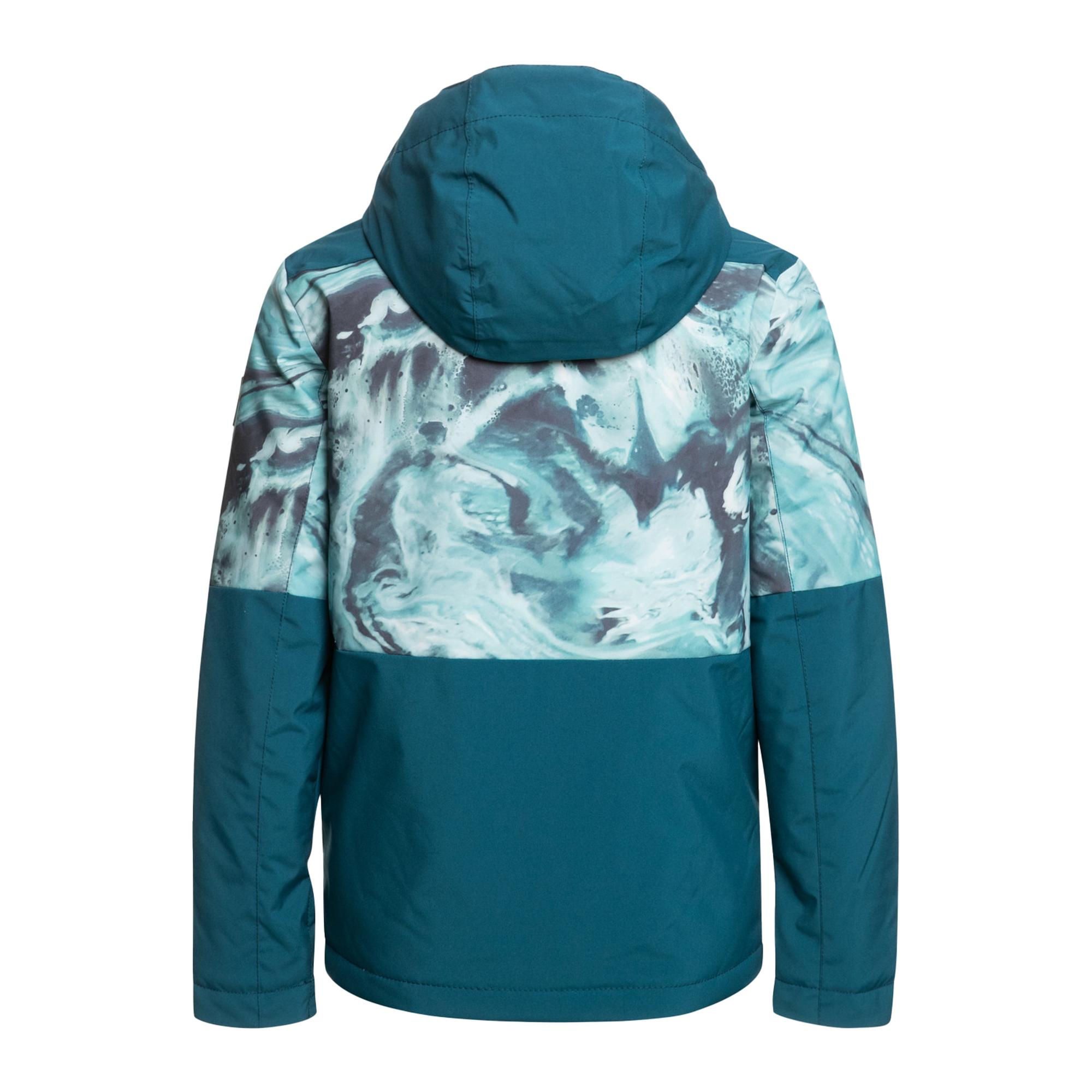 Quiksilver Mission Printed Block Youth Erkek Çocuk Mavi Snowboard Ceketi