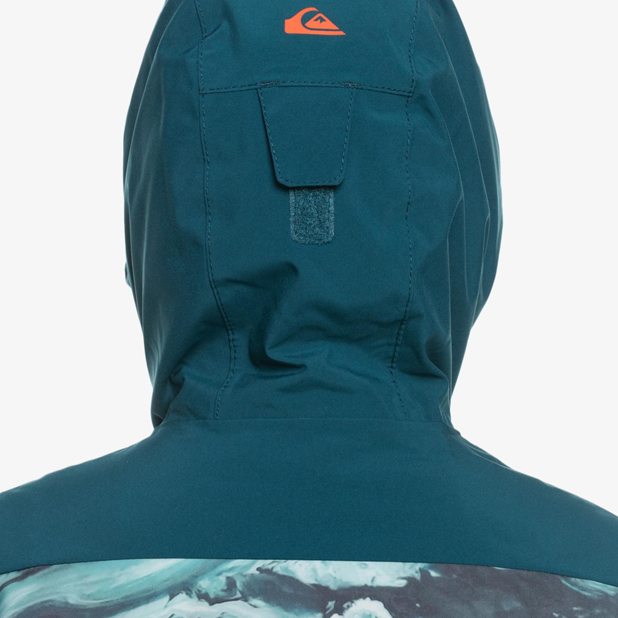 Quiksilver Mission Printed Block Youth Erkek Çocuk Mavi Snowboard Ceketi
