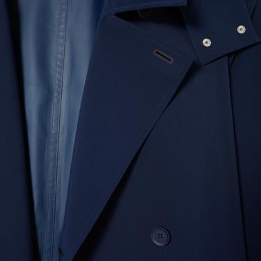  Kadın Kapüşonlu Lacivert Trençkot