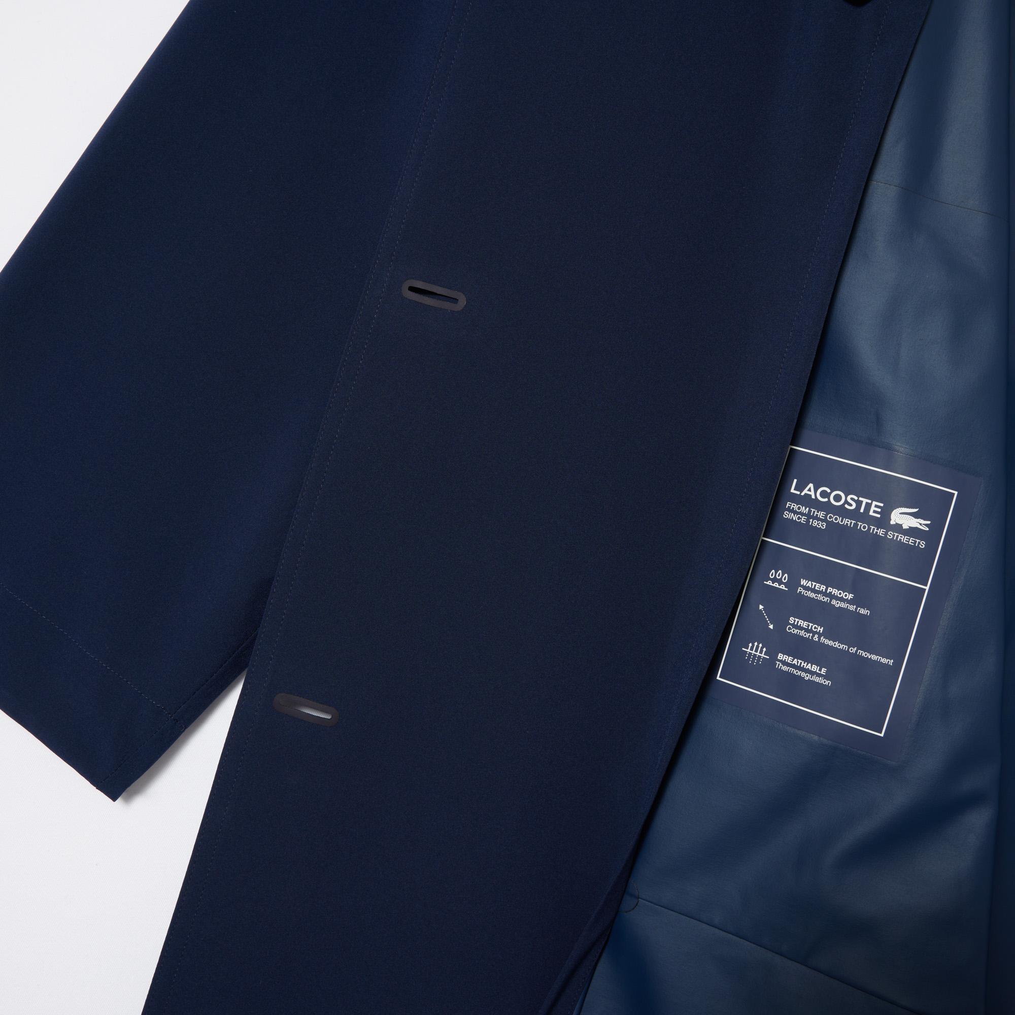 Kadın Kapüşonlu Lacivert Trençkot