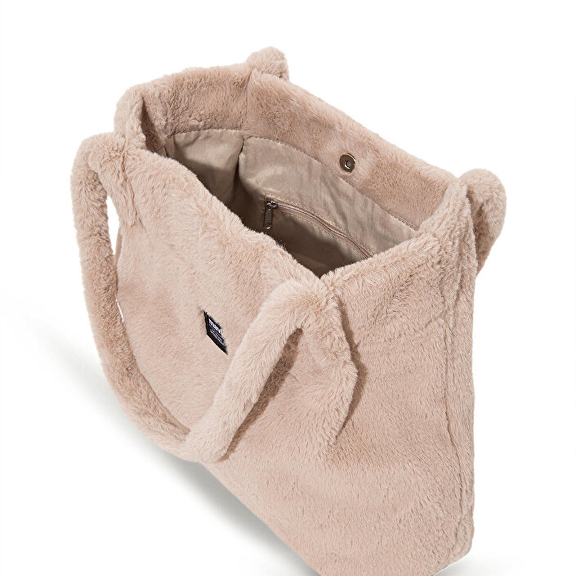 Mavi Bej Peluş Omuz Çantası 197617-34523