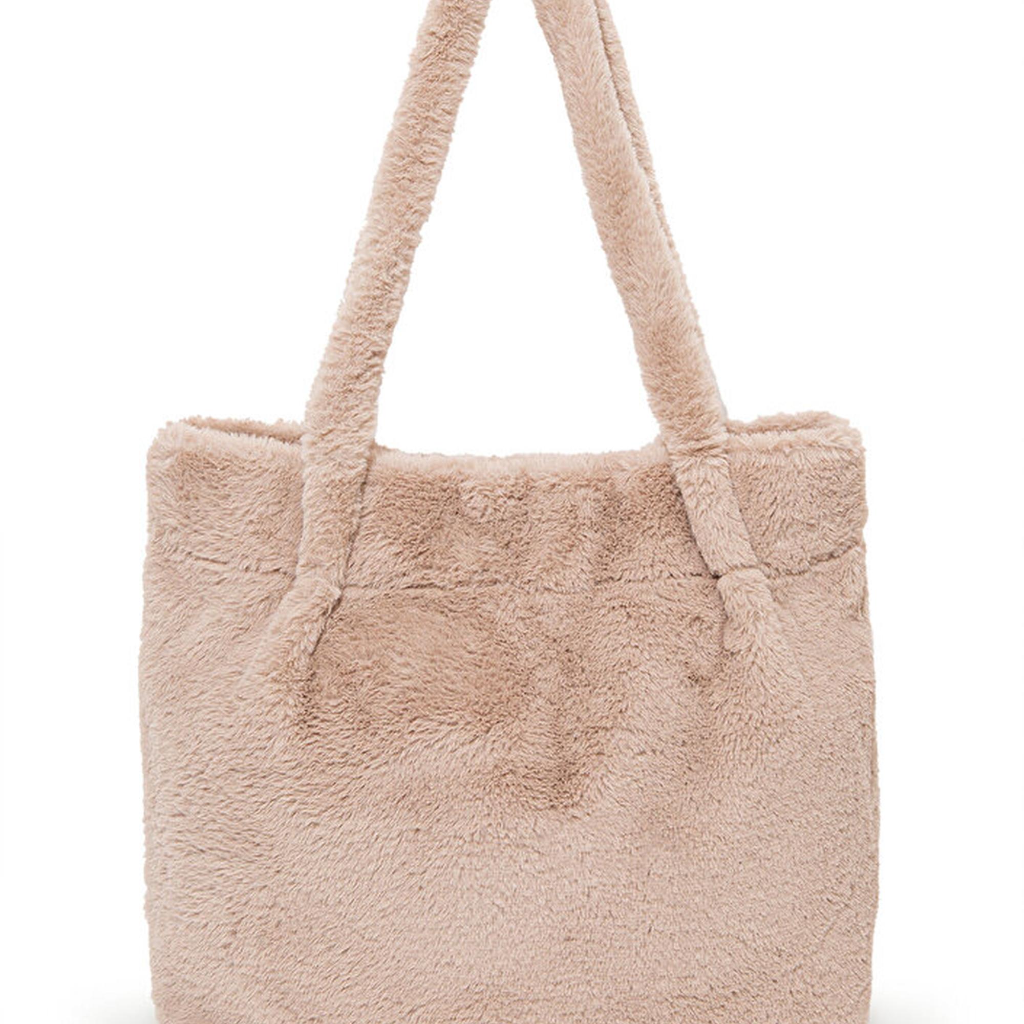 Mavi Bej Peluş Omuz Çantası 197617-34523