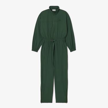  Kadın Regular Fit Uzun Kollu Fermuarlı Yeşil Elbise