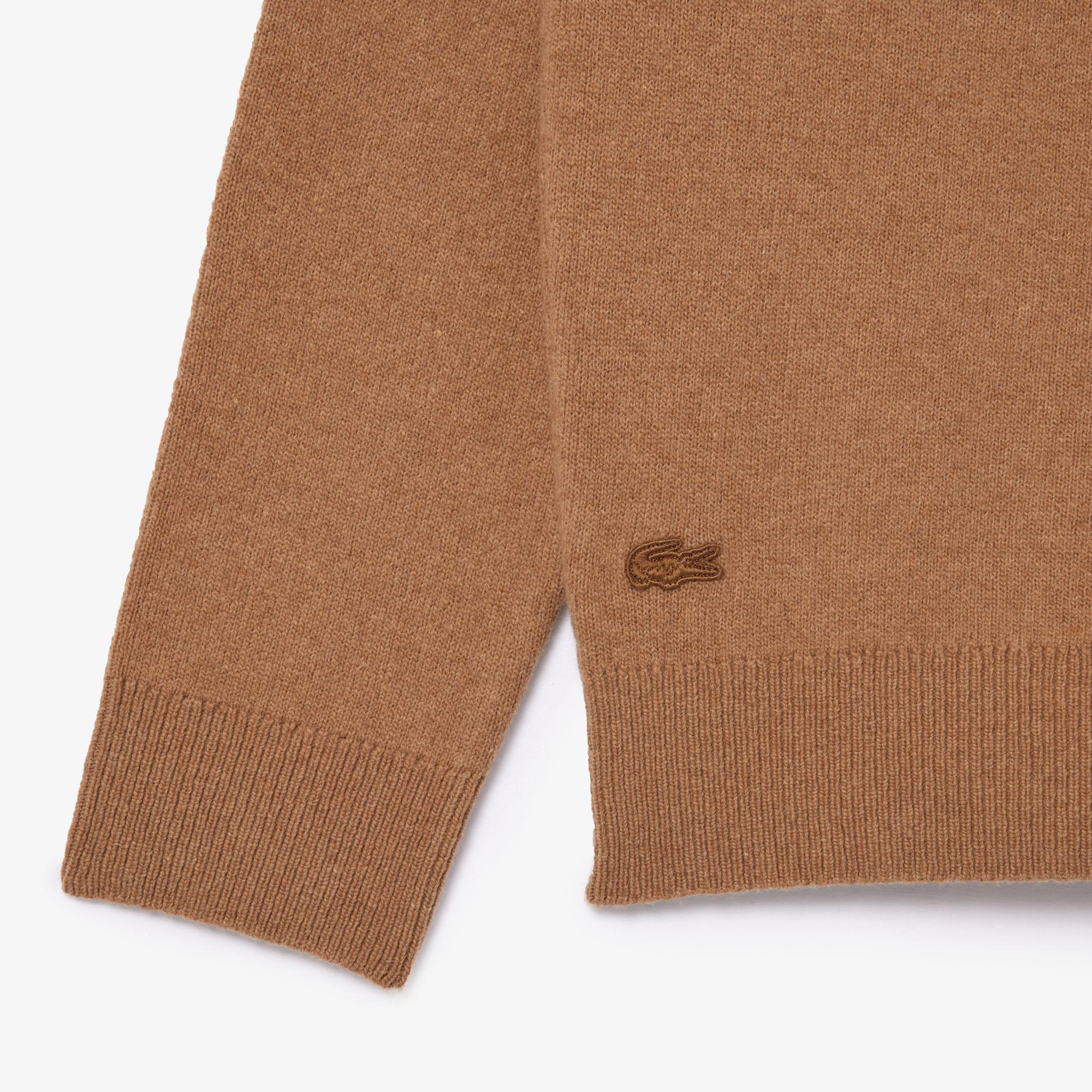 Lacoste Unisex Classic Fit Bisiklet Yaka Bej Triko