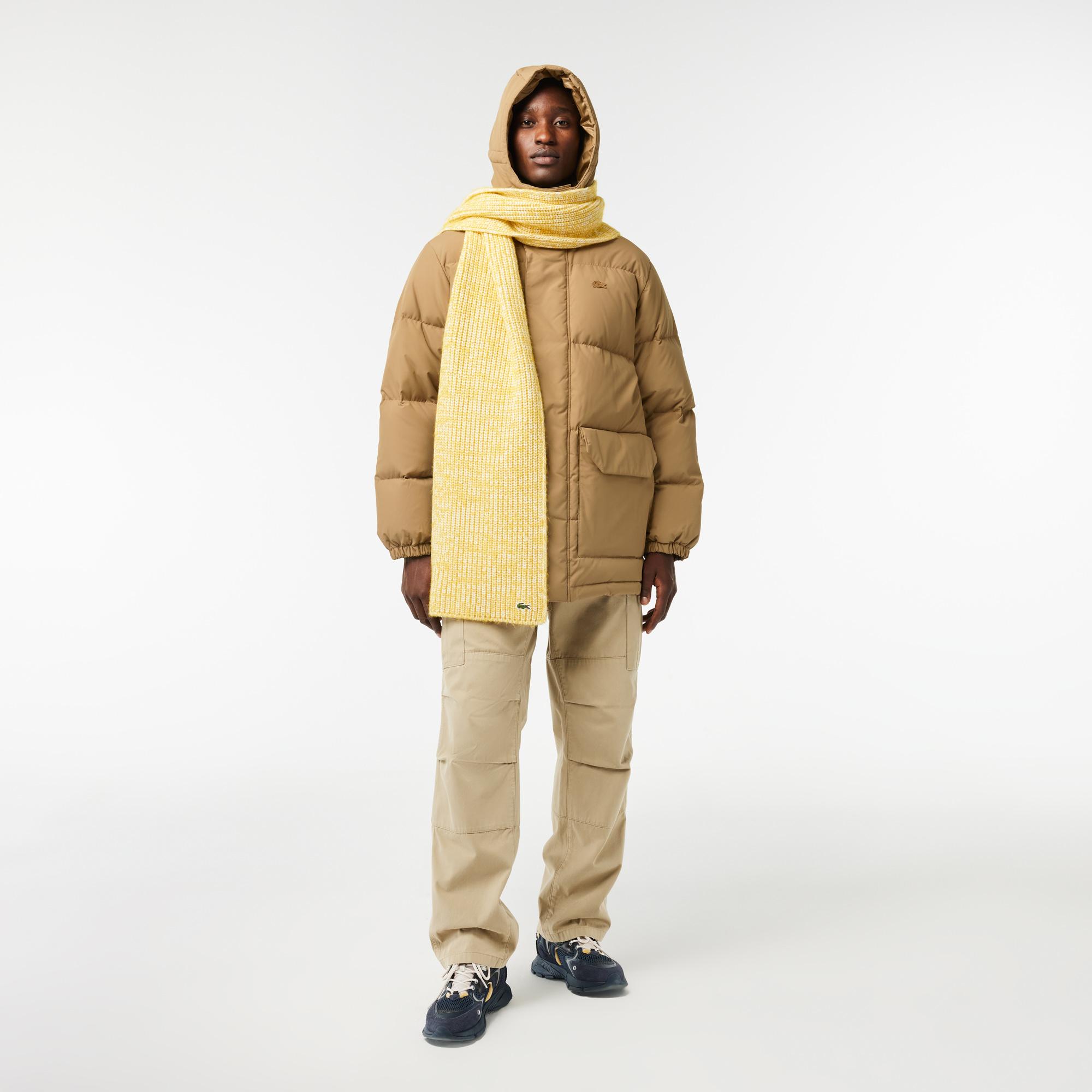 Erkek Kapüşonlu Kapitone Kahverengi Mont