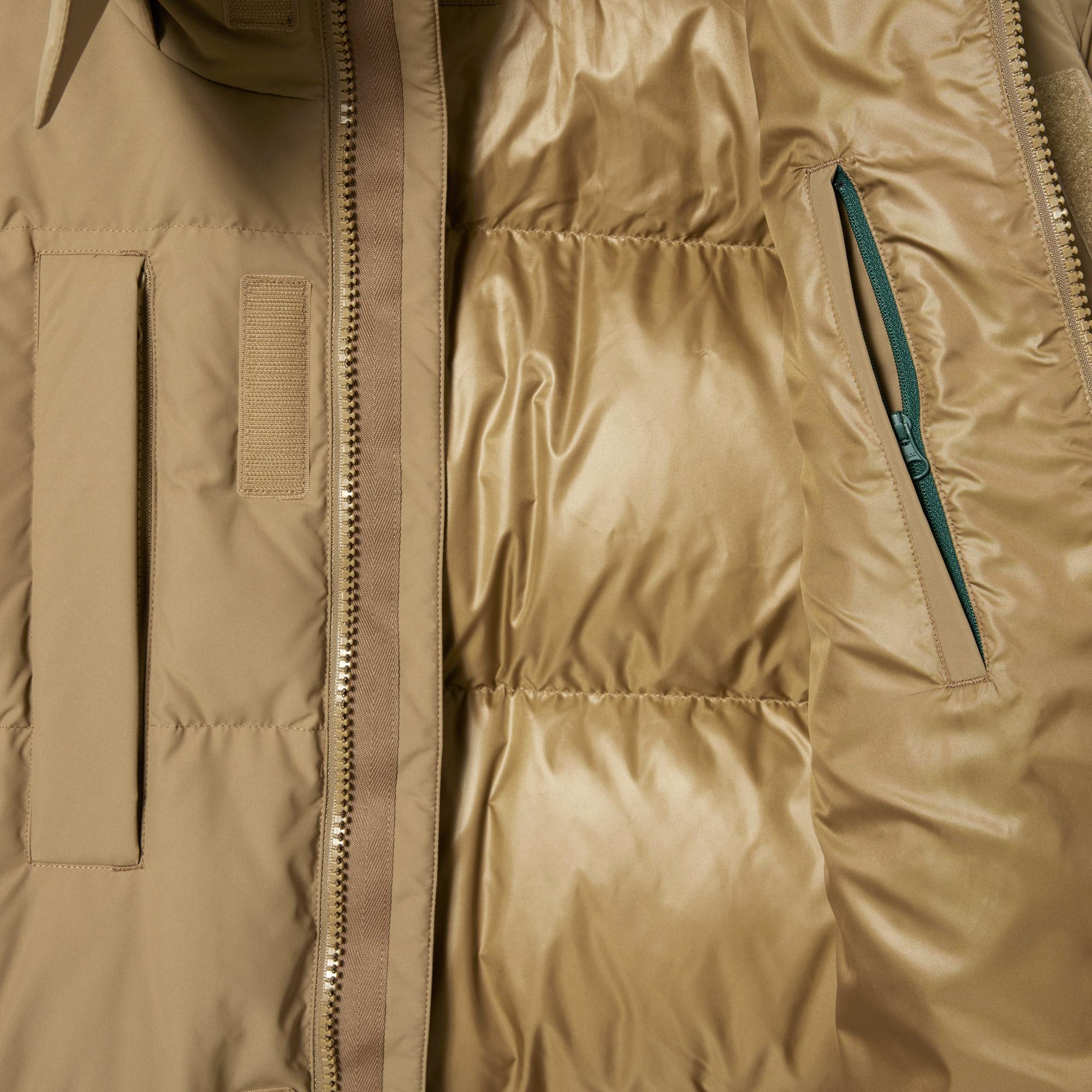 Erkek Kapüşonlu Kapitone Kahverengi Mont