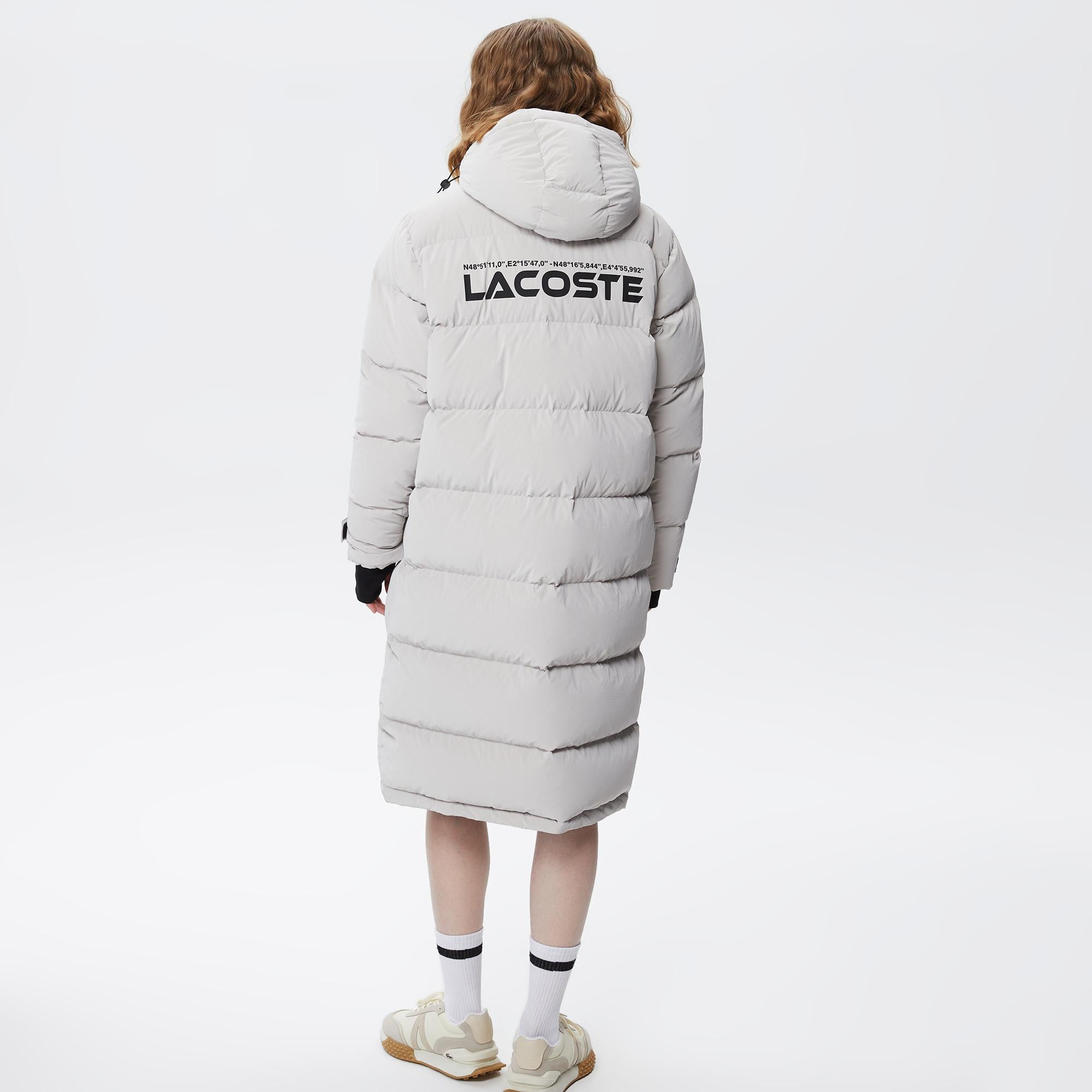 Kadın Kapüşonlu Kapitone Gri Mont