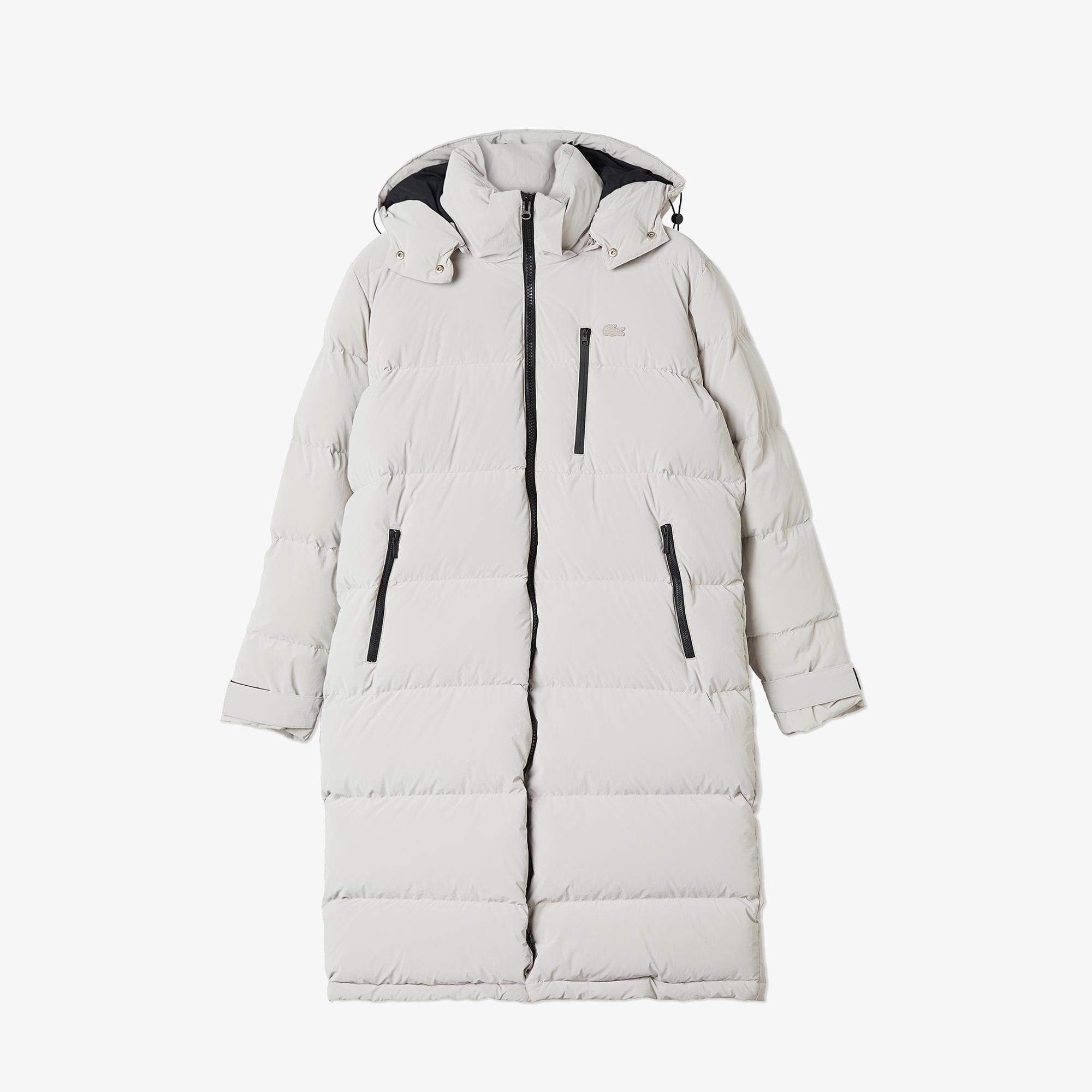 Kadın Kapüşonlu Kapitone Gri Mont