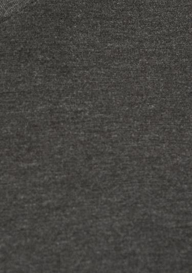  Mavi V Yaka Streç Gri Basic Tişört Fitted / Vücuda Oturan Kesim 061748-24398