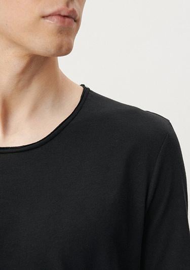  Mavi Siyah Basic Tişört Fitted / Vücuda Oturan Kesim 064019-20933