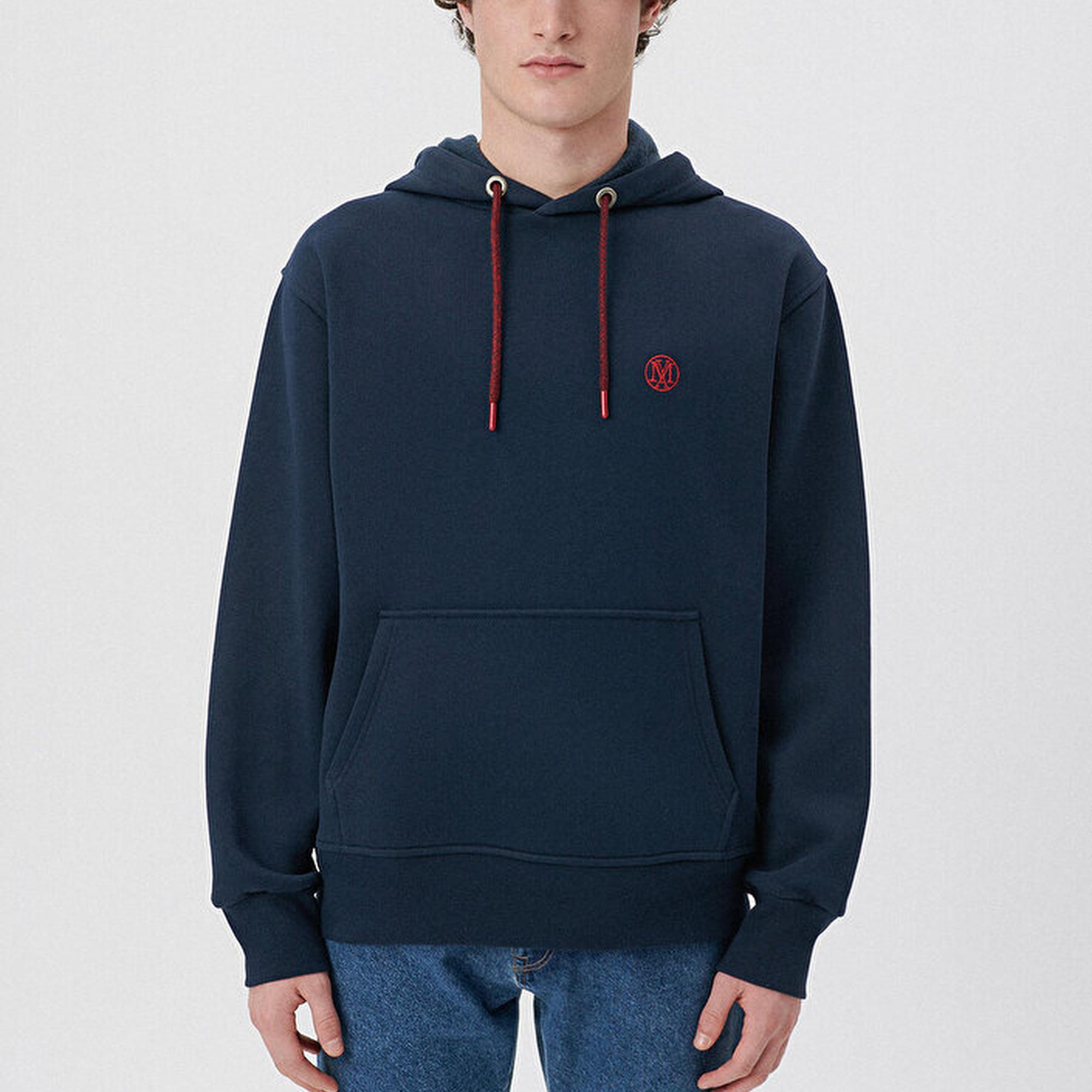 Mavi Mavi Logo Nakışlı Kapüşonlu Lacivert Sweatshirt 065809-29743